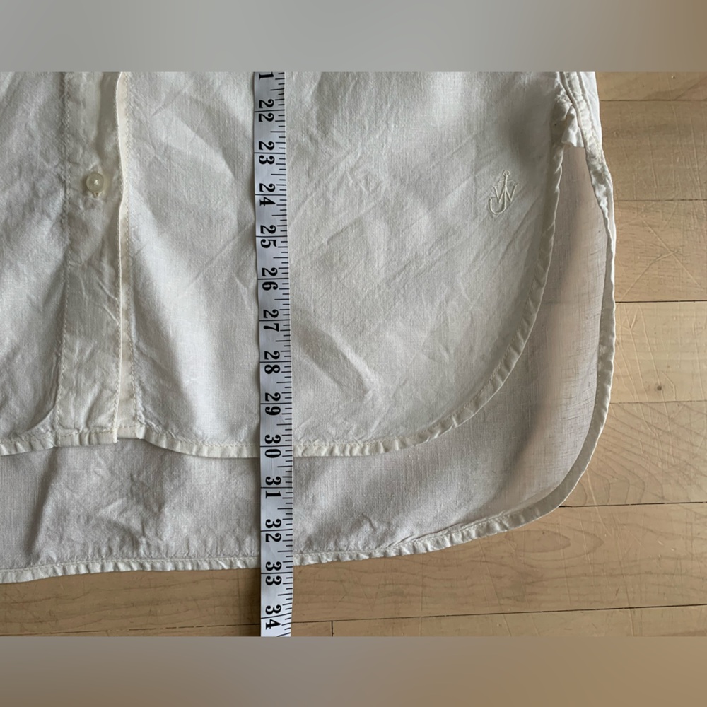 JW Anderson x Uniqlo - Linen Sleeveless Long Shirt Dress Cream | oversized - Picture 8 of 9